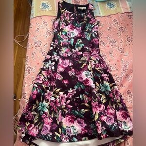 Miss Behave | floral girls purple dress